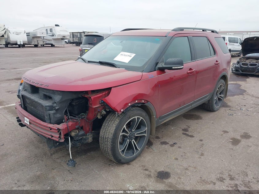 2015 Ford Explorer Sport, Удар спереди, IAAI, VIN 1FM5K8GT2FGB42649 — фото 2