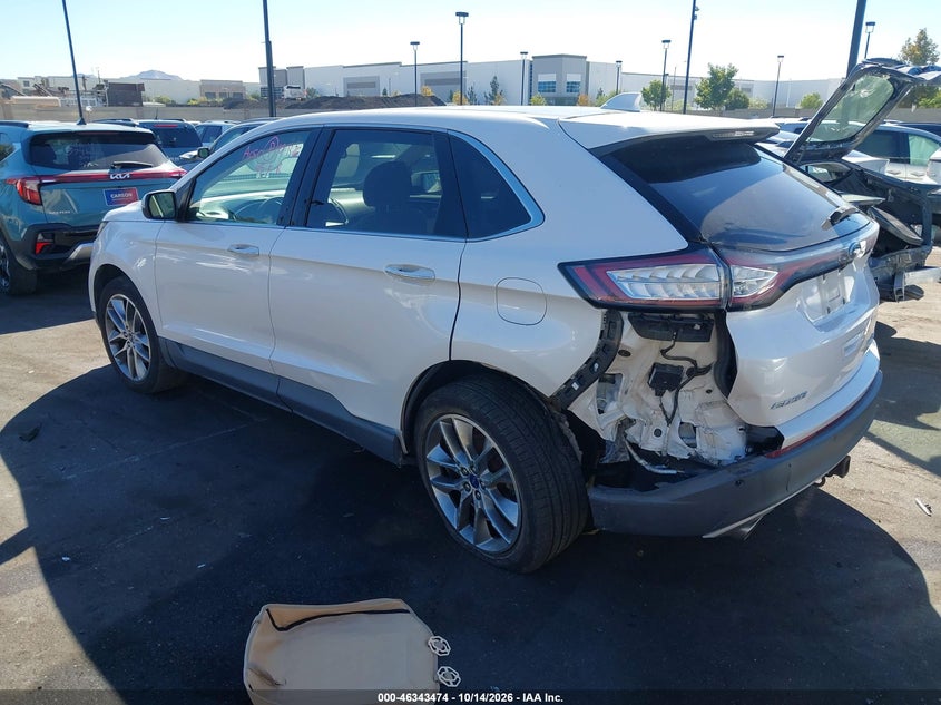 Vin: 2fmpk3k83hbb11192, lot: 46843733, ford edge titanium 20173