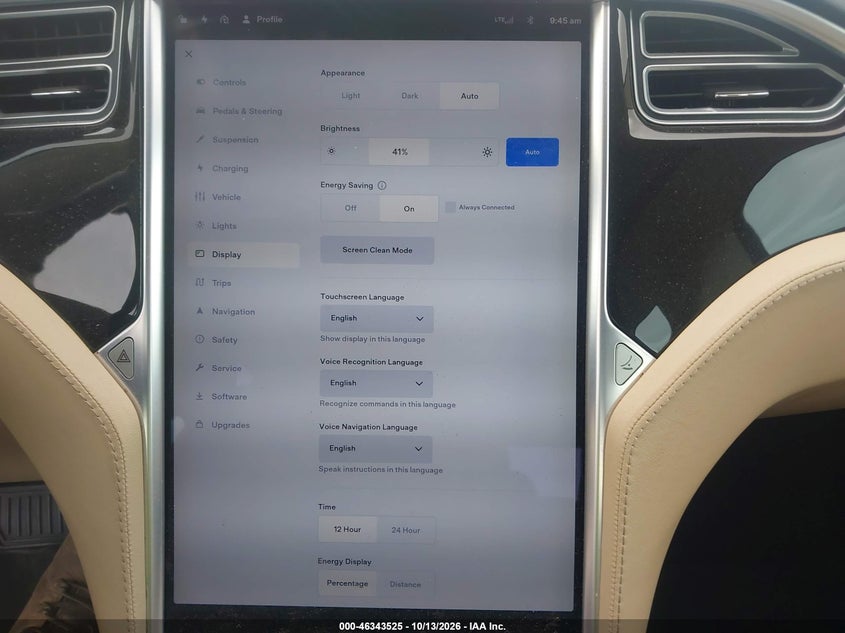 TESLA MODEL S 2013 VIN 5YJSA1CN4DFP20556