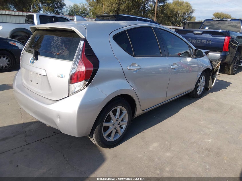 Vin: jtdkdtb32f1575810, lot: 46843808, toyota prius c three 20154