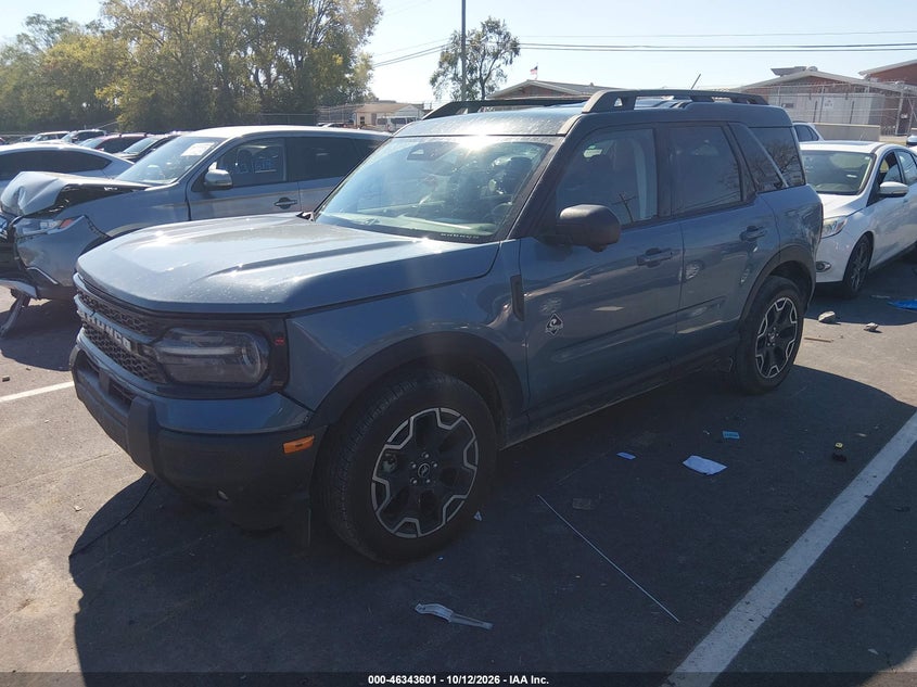 Vin: 3fmcr9cn1sre03756, lot: 46843860, ford bronco sport outer banks 20252