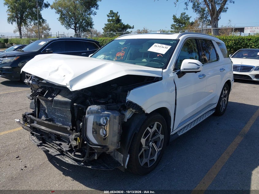 Vin: km8r7dhe1nu386255, lot: 46843889, hyundai palisade calligraphy 20222
