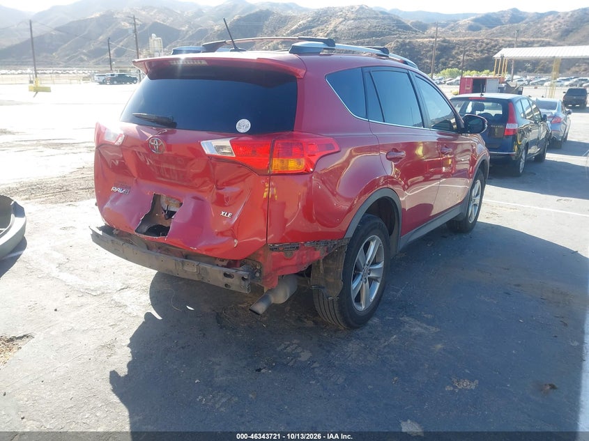Vin: 2t3wfrev3fw168284, lot: 46843980, toyota rav4 xle 20154