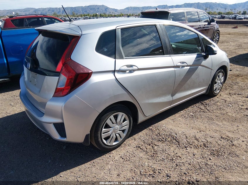 Vin: jhmgk5h5xgx006376, lot: 46843984, honda fit lx 20164