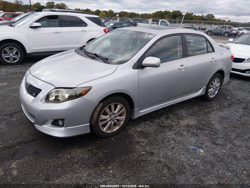 Vin: 2t1bu4ee5ac239186, lot: 46844264, toyota corolla s 20102