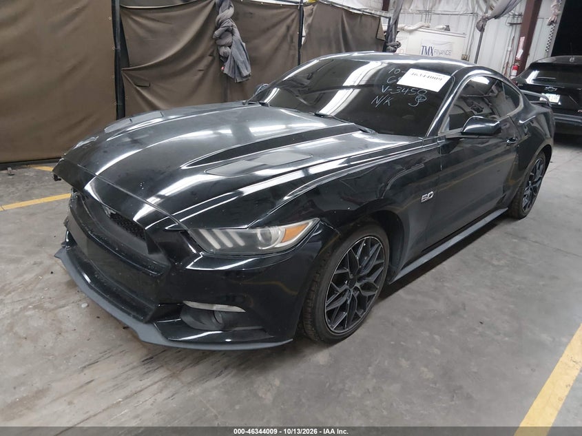 Vin: 1fa6p8cf0h5343450, lot: 46844268, ford mustang gt 20172
