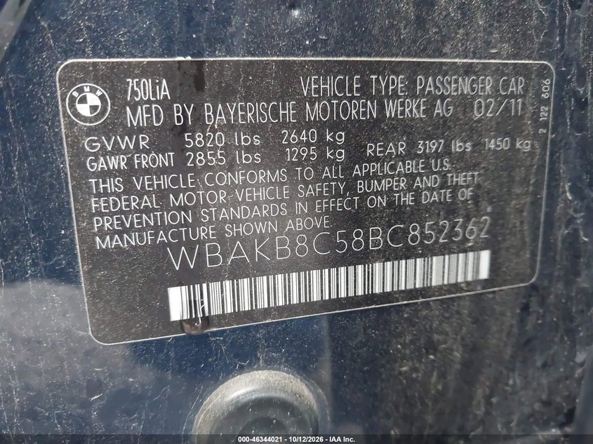 2011 BMW 750LI · Photo 9