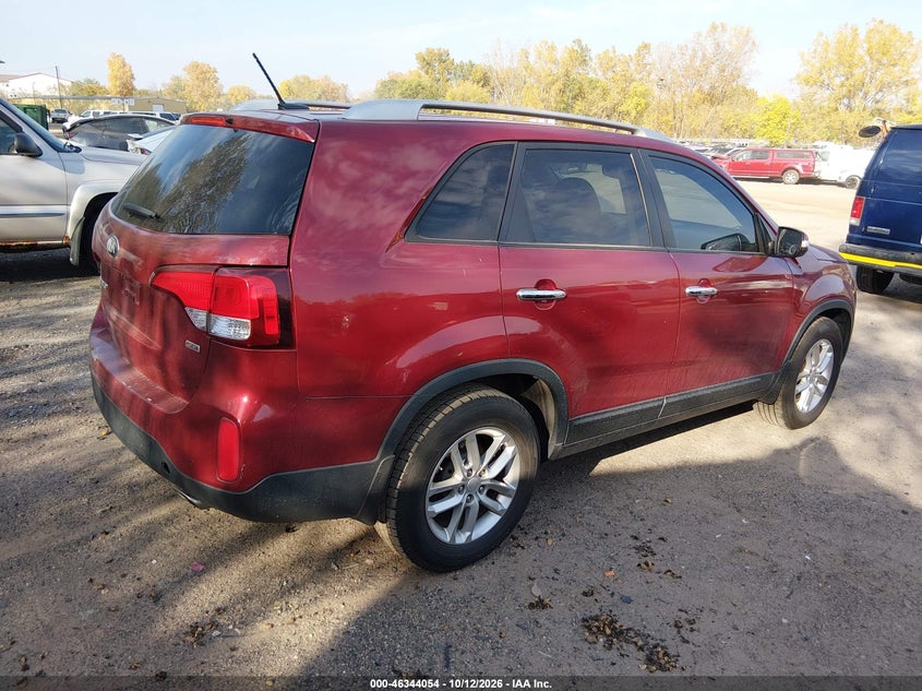 Vin: 5xykt4a68eg480171, lot: 46844313, kia sorento lx 20144