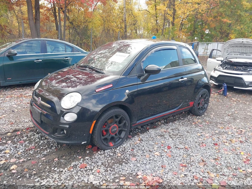 2013 Fiat 500 Sport, Normal Wear & Tear, IAAI, VIN 3C3CFFBRXDT628381 — photo 2