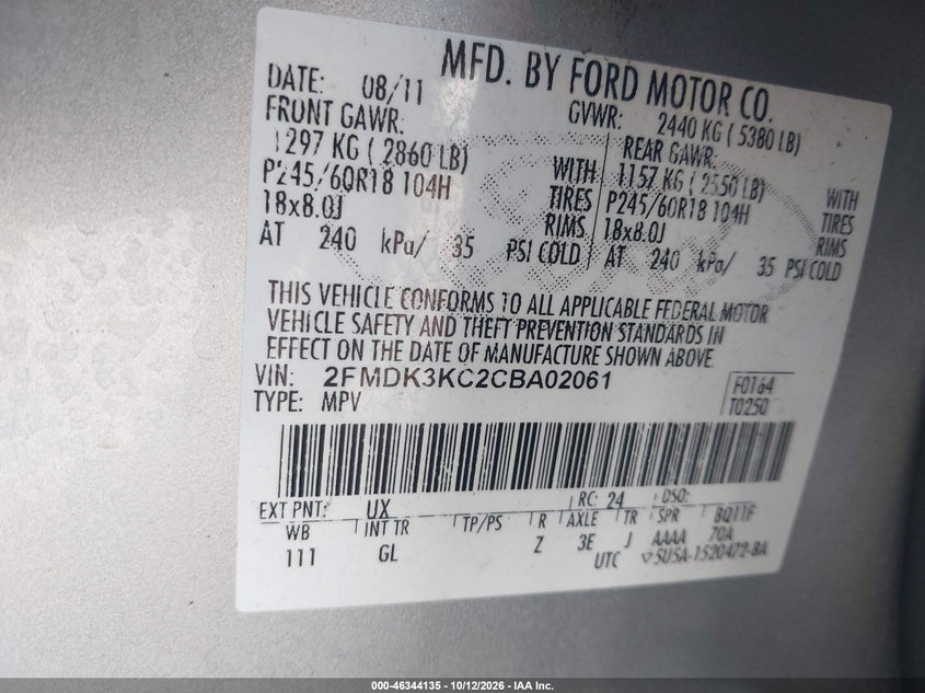 2012 FORD EDGE LIMITED · Фото 9