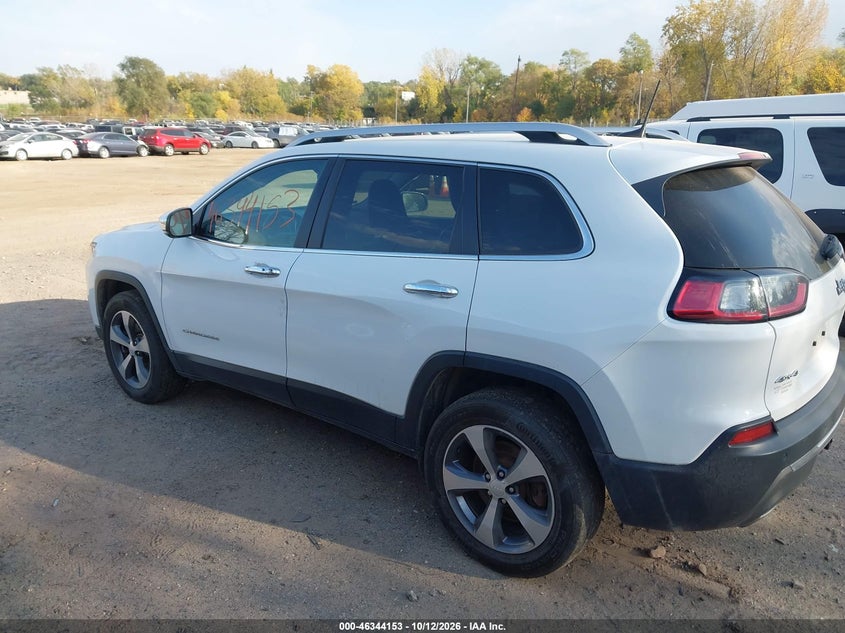 Vin: 1c4pjmdn0kd201319, lot: 46844419, jeep cherokee limited 4x4 20193