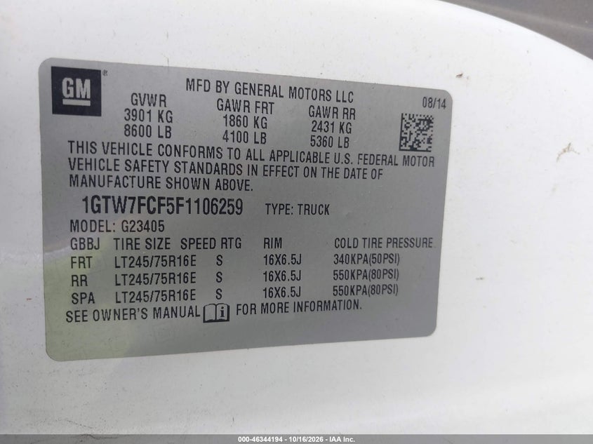2015 GMC SAVANA 2500 WORK VAN · Photo 9