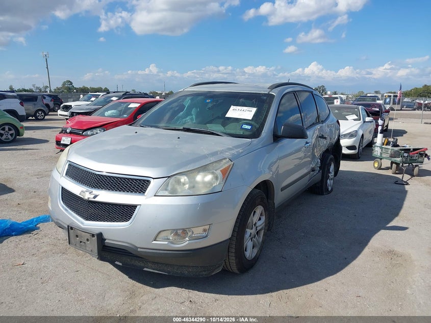 2011 Chevrolet Traverse Ls, Правый зад, IAAI, VIN 1GNKRFEDXBJ396553 — фото 2