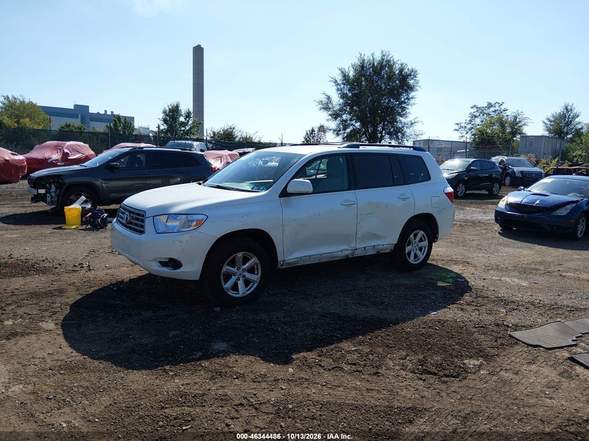 2009 Toyota Highlander, Левый бок, IAAI, VIN JTEES41A592145353 — фото 2