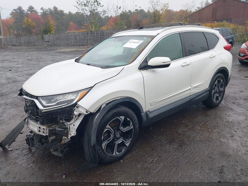 2017 Honda Cr-V Touring, Удар спереди, IAAI, VIN 5J6RW2H93HL018310 — фото 2