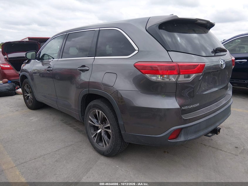 Vin: 5tdzzrfh5js241615, lot: 46844852, toyota highlander le plus 20183