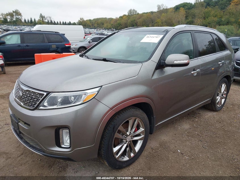 Vin: 5xykw4a70eg450677, lot: 46844973, kia sorento limited v6 20142