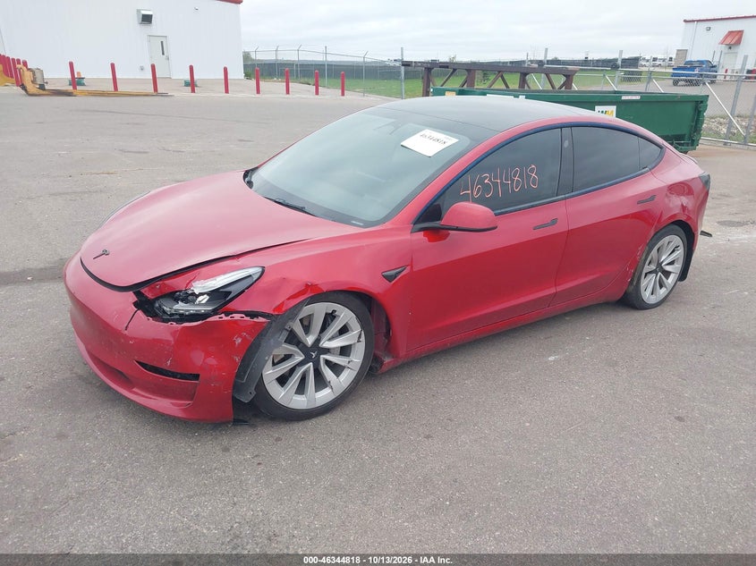 Vin: 5yj3e1ea4pf421589, lot: 46845084, tesla model 3 rear-wheel drive 20232