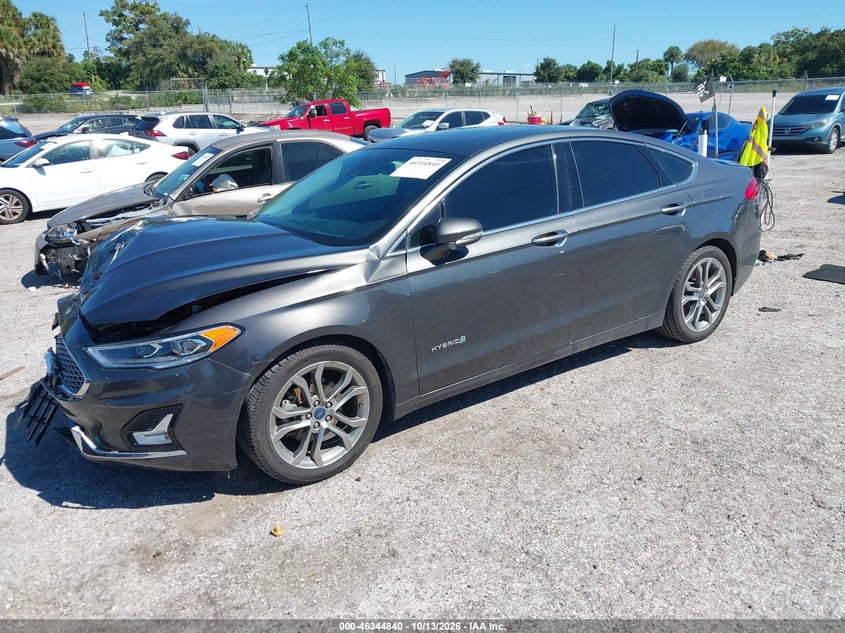 Vin: 3fa6p0ru0kr257549, lot: 46845106, ford fusion hybrid titanium 20192