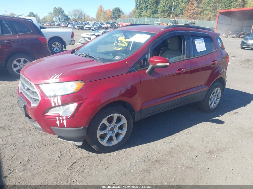 Vin: maj6p1ul7jc158390, lot: 46845206, ford ecosport se 20182