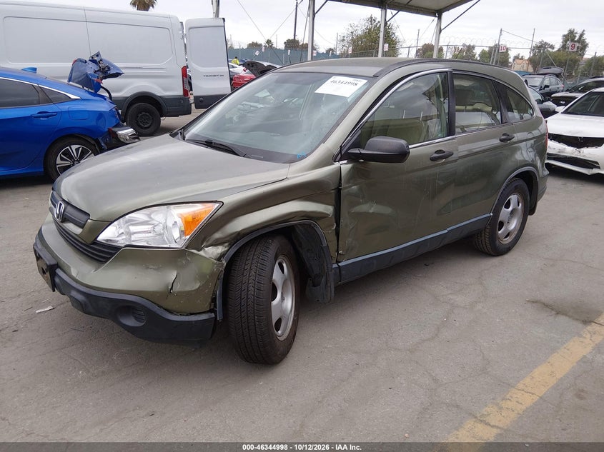 2009 Honda Cr-V Lx, Левый бок, IAAI, VIN JHLRE38309C009868 — фото 2