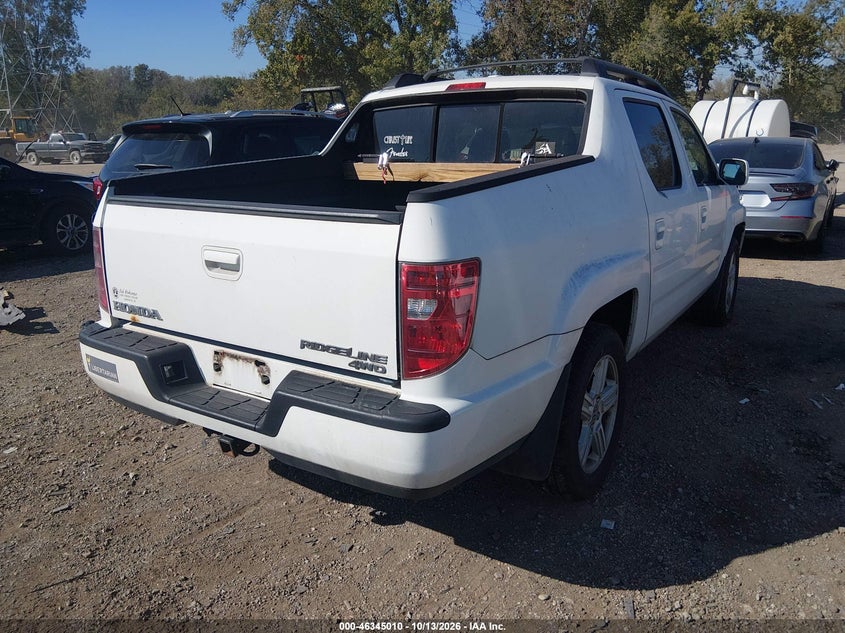 Vin: 5fpyk1f55bb001257, lot: 46845276, honda ridgeline rtl 20114