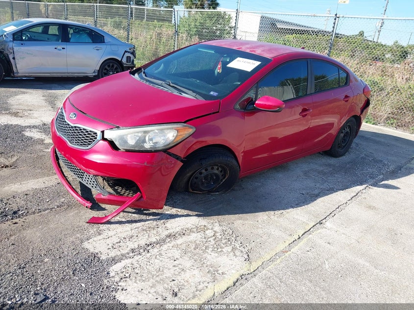Vin: knafk4a6xg5568071, lot: 46845286, kia forte lx 20162