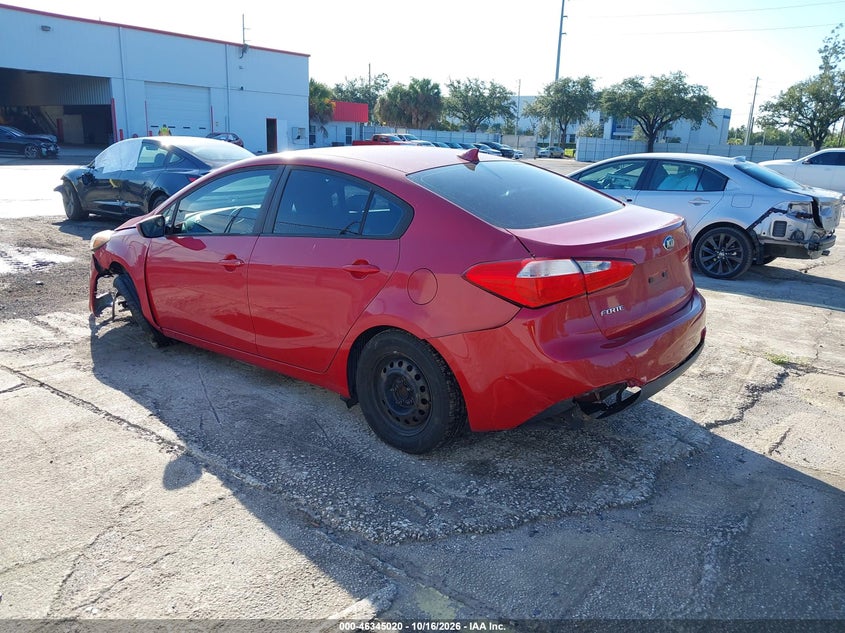 Vin: knafk4a6xg5568071, lot: 46845286, kia forte lx 20163