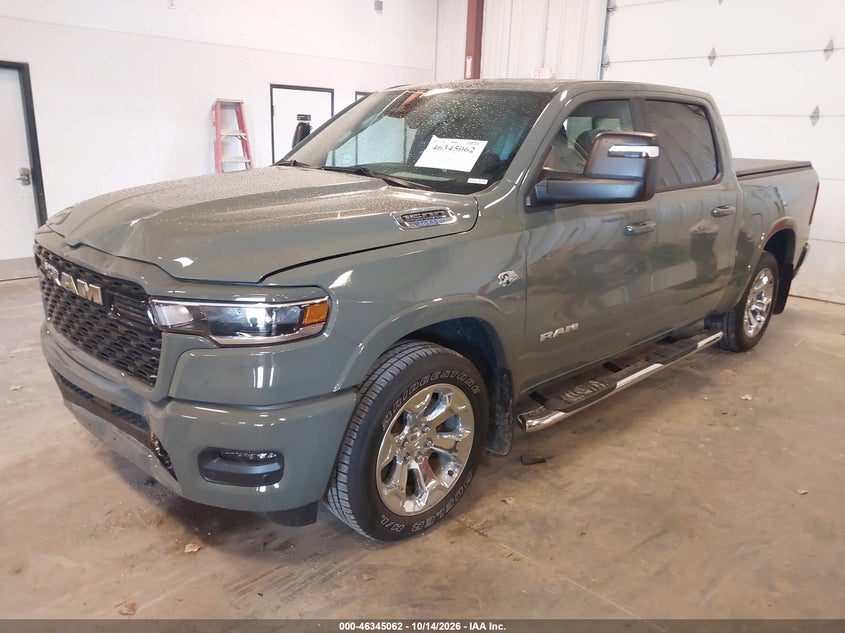 Vin: 1c6srfft0tn243907, lot: 46845328, ram 1500 big horn  4x4 5'7 box 20262