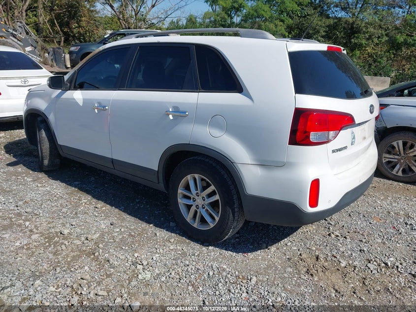 Vin: 5xykt3a64fg602942, lot: 46845341, kia sorento lx 20153