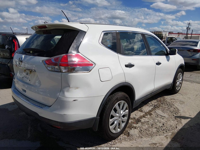 Vin: knmat2mt2gp630082, lot: 46845397, nissan rogue s 20164