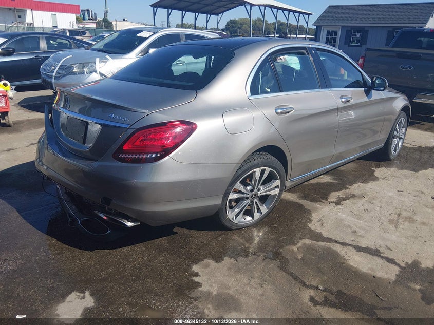 Vin: w1kwf8eb2lr596428, lot: 46845398, mercedes-benz c 300 4matic 20204
