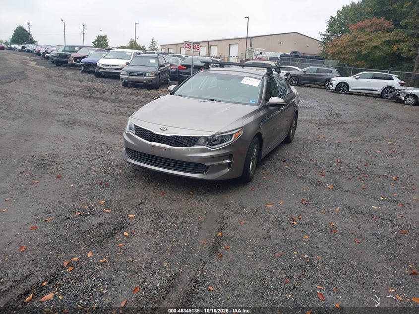 Vin: 5xxgt4l19gg082109, lot: 46845401, kia optima lx turbo 20162