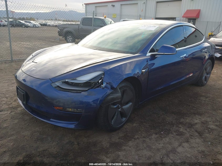 2020 Tesla Model 3 Long Range Dual Motor All-Wheel Drive, Left Side, IAAI, VIN 5YJ3E1EB6LF746389 — photo 2