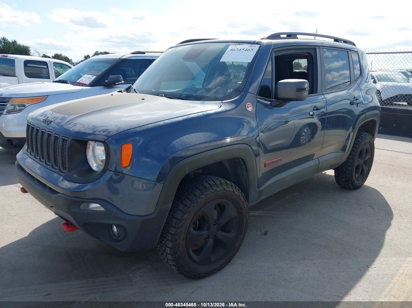 Vin: zacnjbc16lpl06375, lot: 46845731, jeep renegade trailhawk 4x4 20202