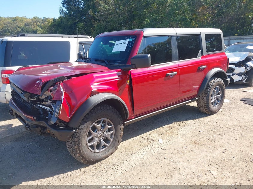 Vin: 1fmee9bp0slb77408, lot: 46846031, ford bronco badlands 20252