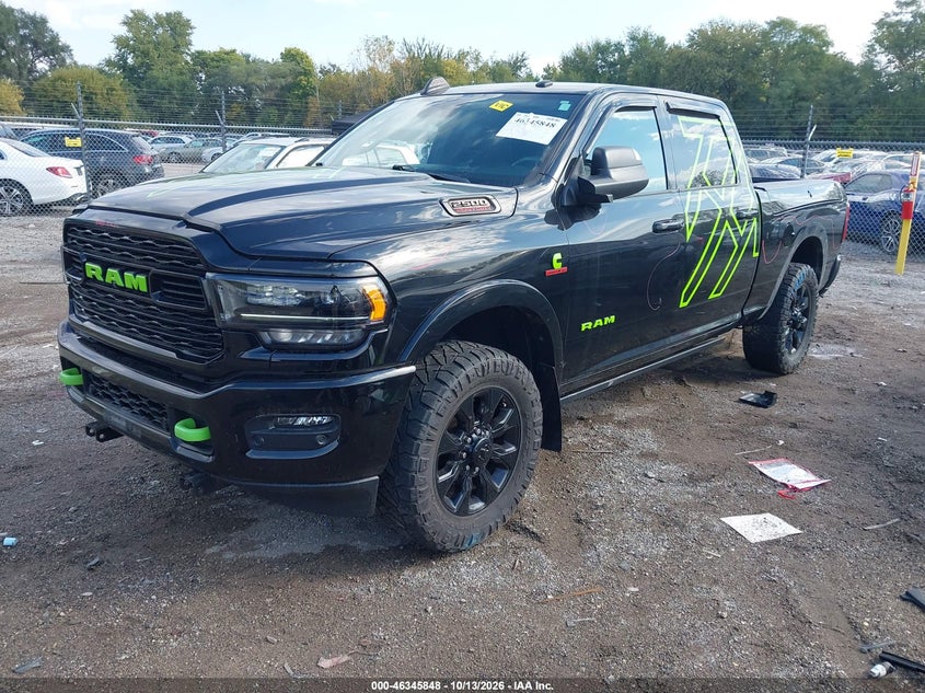 Vin: 3c6ur5sl9mg601282, lot: 46846114, ram 2500 limited  4x4 6'4 box 20212