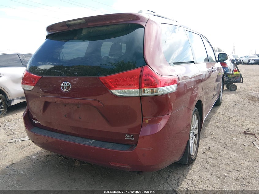 Vin: 5tddk3dc7ds061074, lot: 46846143, toyota sienna xle 7 passenger 20134