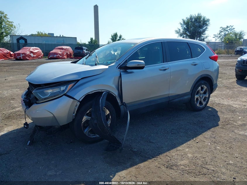 2018 Honda Cr-V Ex, Front End, IAAI, VIN 2HKRW2H57JH684311 — photo 2