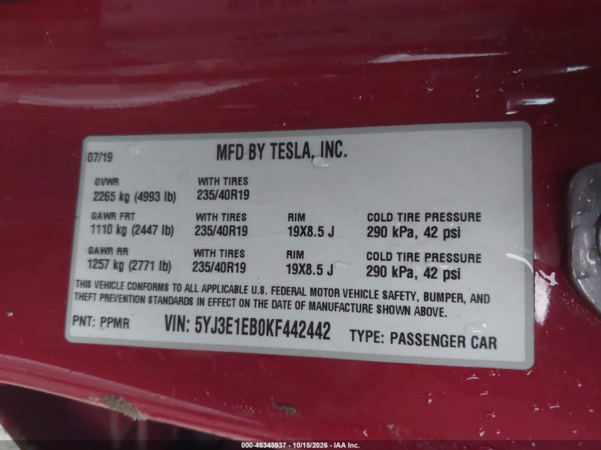 TESLA MODEL 3 - zdjęcie 9