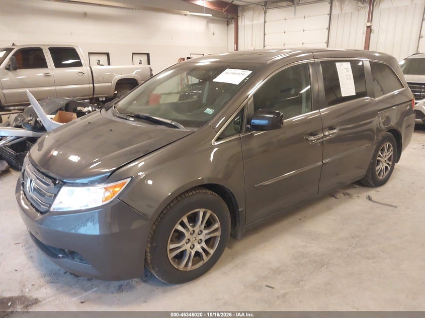 Vin: 5fnrl5h69cb067903, lot: 46846286, honda odyssey ex-l 20122