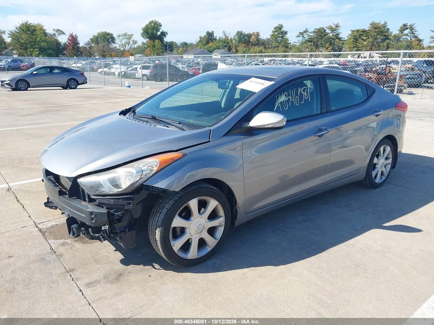 2013 HYUNDAI ELANTRA VIN KMHDH4AE4DU995744 — фото 2