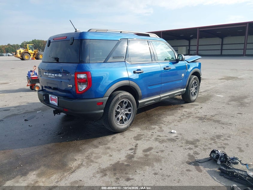 Vin: 3fmcr9b65rrf44219, lot: 46846379, ford bronco sport big bend 20244