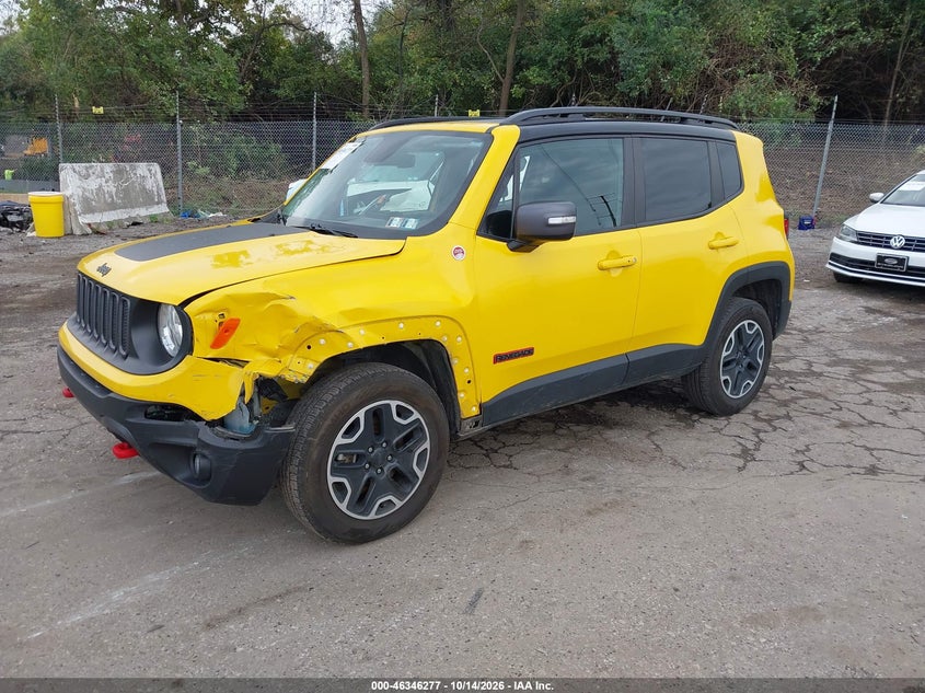 Vin: zaccjbct4gpc80375, lot: 46846543, jeep renegade trailhawk 20162