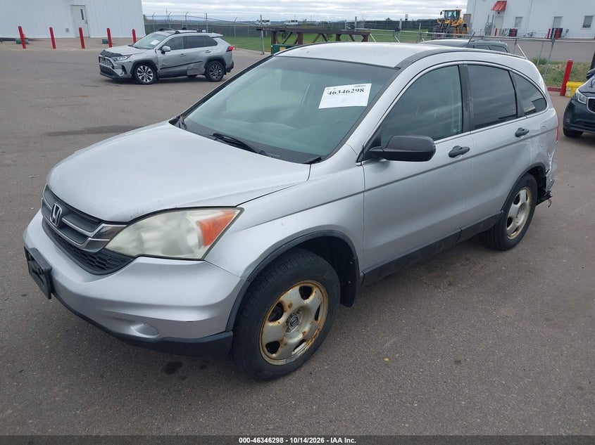 2010 Honda Cr-V Lx, Удар сзади, IAAI, VIN 5J6RE4H30AL092803 — фото 2