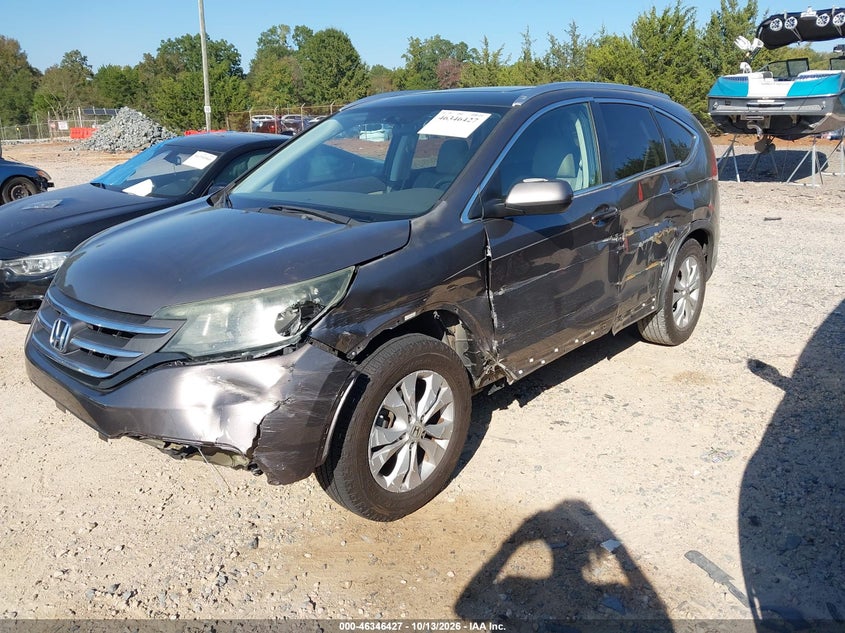 2012 Honda Cr-V Ex-L, Left Side, IAAI, VIN 5J6RM3H78CL003983 — photo 2