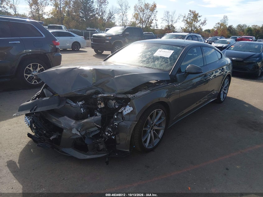 2025 Audi A5 Sportback Premium 45 Tfsi S Line Quattro S Tronic, Удар спереду, IAAI, VIN WAUDACF54SA013184 — фото 2