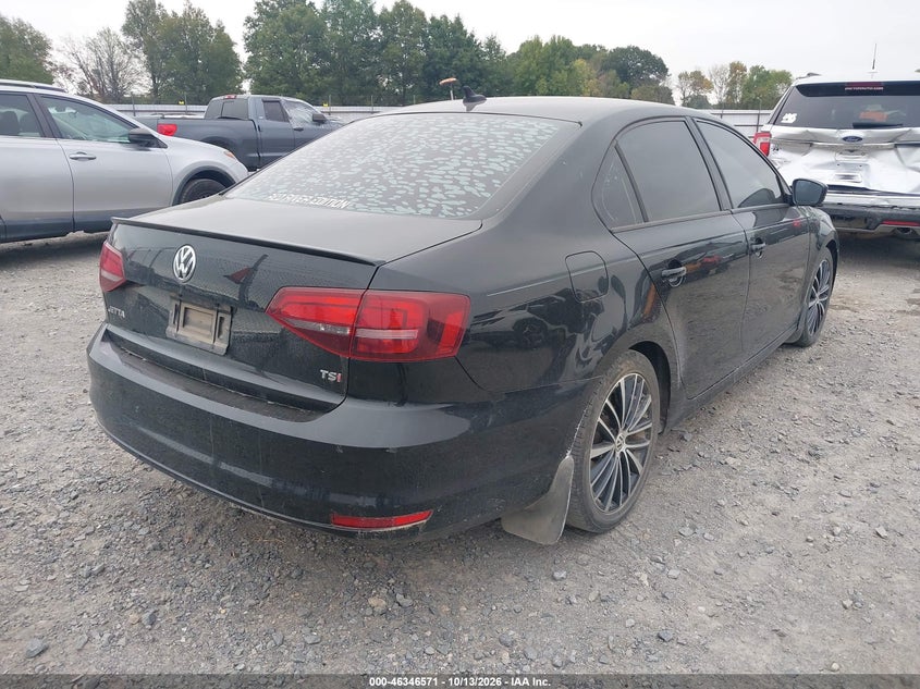 Vin: 3vwd17aj1gm259860, lot: 46846837, volkswagen jetta 1.8t sport 20164