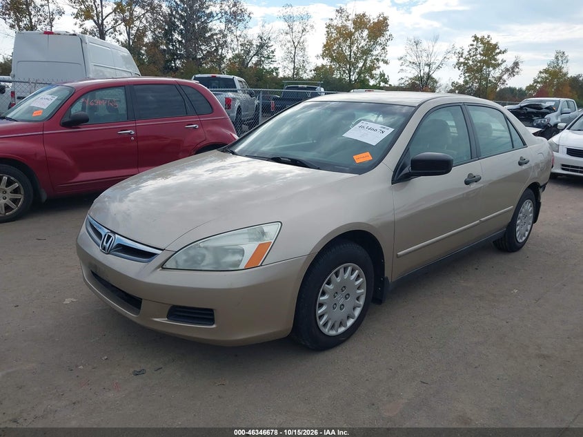 2007 Honda Accord 2.4 Vp, Rear, IAAI, VIN 1HGCM56167A053905 — photo 2