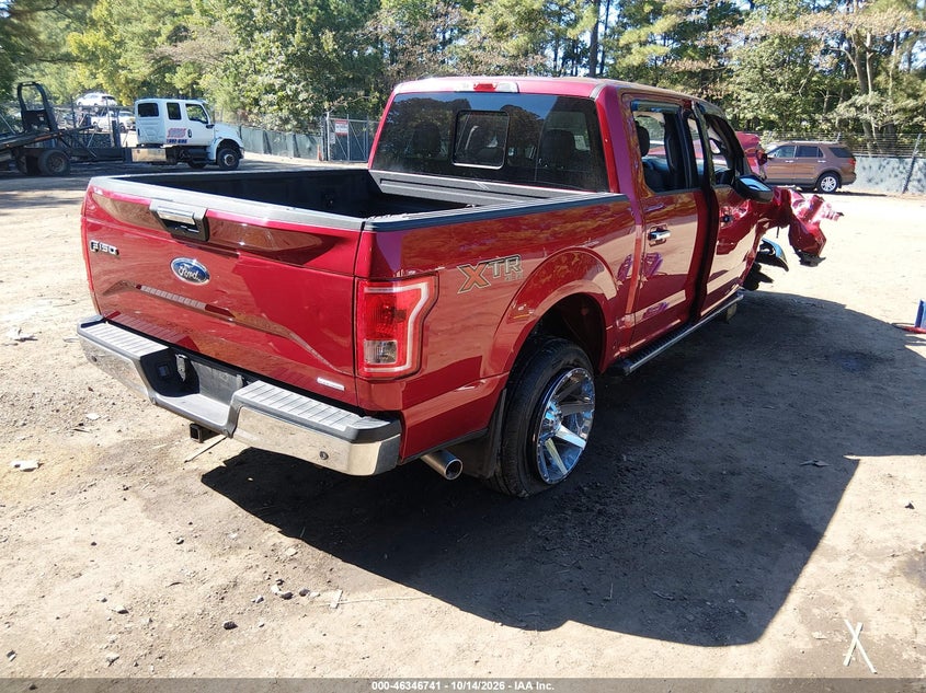 Vin: 1ftew1ef9gfc86591, lot: 46847007, ford f-150 xlt 20164